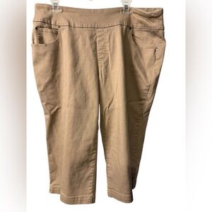 Women’s Time and Tru Khaki pull on capris Size XL